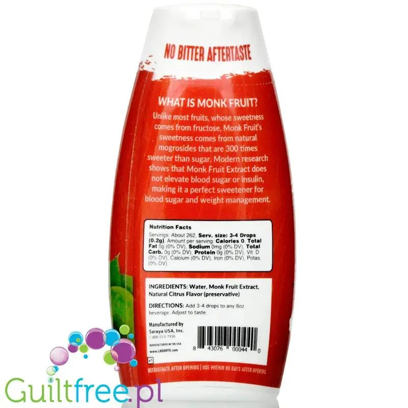 Lakanto Liquid Monk Fruit Extract - słodzik w kroplach