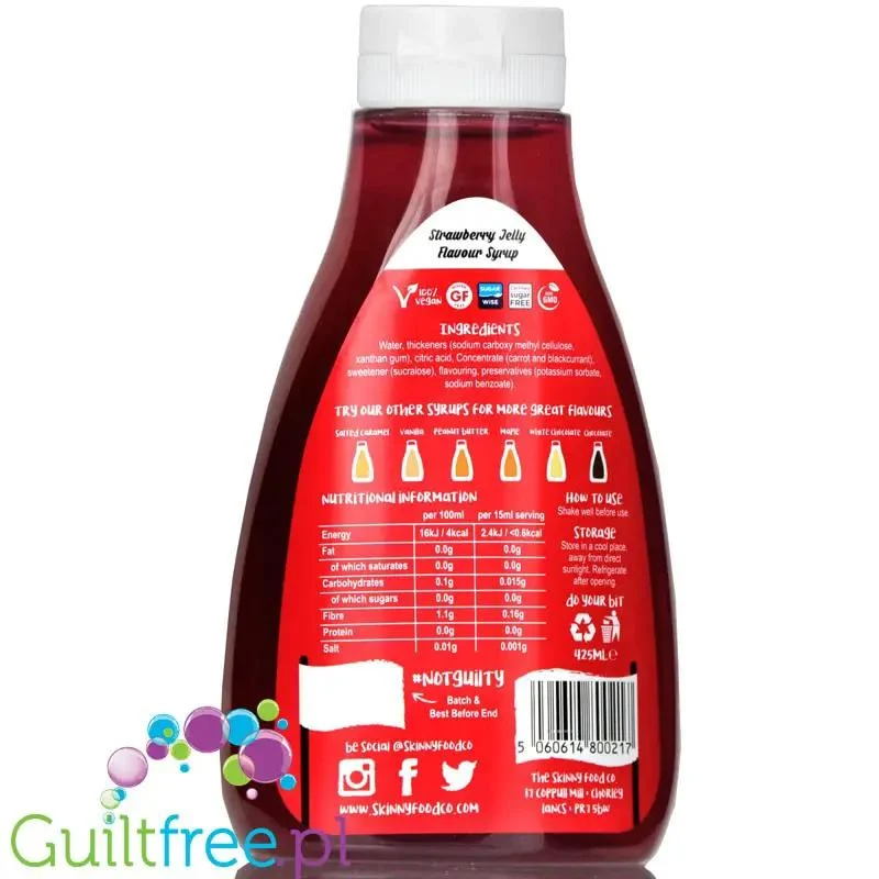 Skinny Food Strawberry Jelly - syrop truskawkowy zero kalorii