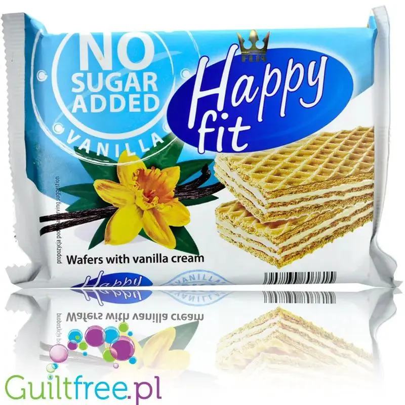 FLIS Happy Fit wafle z kremem waniliowym bez dodatku cukru