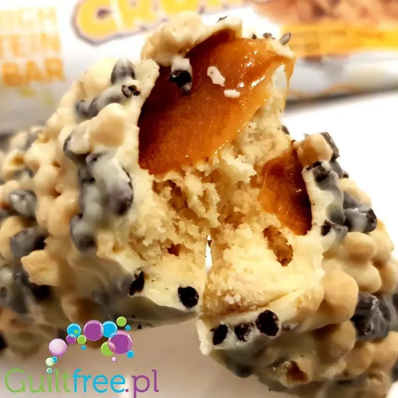 USN Trust Crunch White Chocolate Cookie Dough - chrupiący baton białkowy z masą karmelową (Biała Czekolada & Masa Ciasteczkowa)