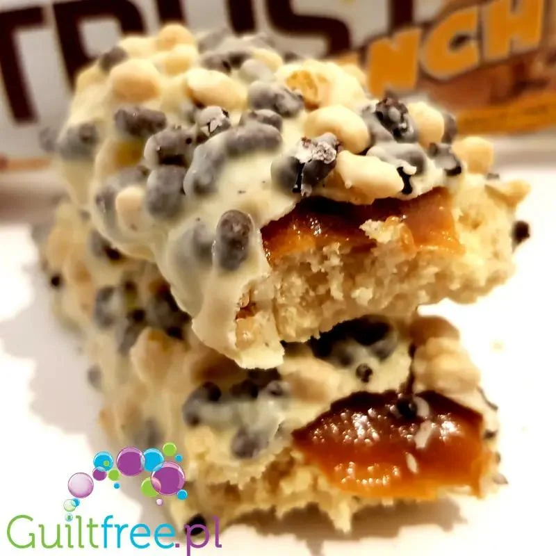 USN Trust Crunch White Chocolate Cookie Dough - chrupiący baton białkowy z masą karmelową (Biała Czekolada & Masa Ciasteczkowa)
