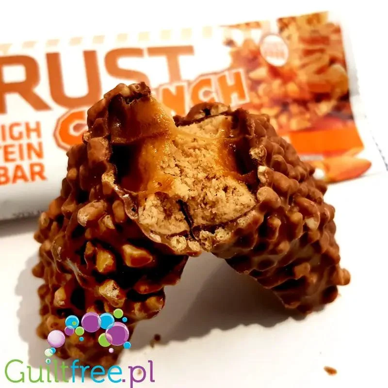 USN Trust Crunch Salted Caramel - chrupiący baton białkowy z masą karmelową (Solony Karmel & Orzechy Ziemne)