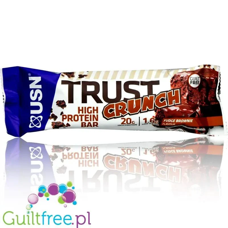 USN Trust Crunch Fudge Brownie - chrupiący baton białkowy z masą karmelową