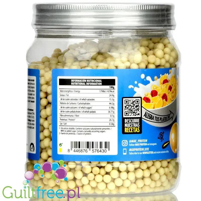 MAX Protein Pops White Chocolate 0,5kg - kulki proteinowe w polewie z białej czekolady