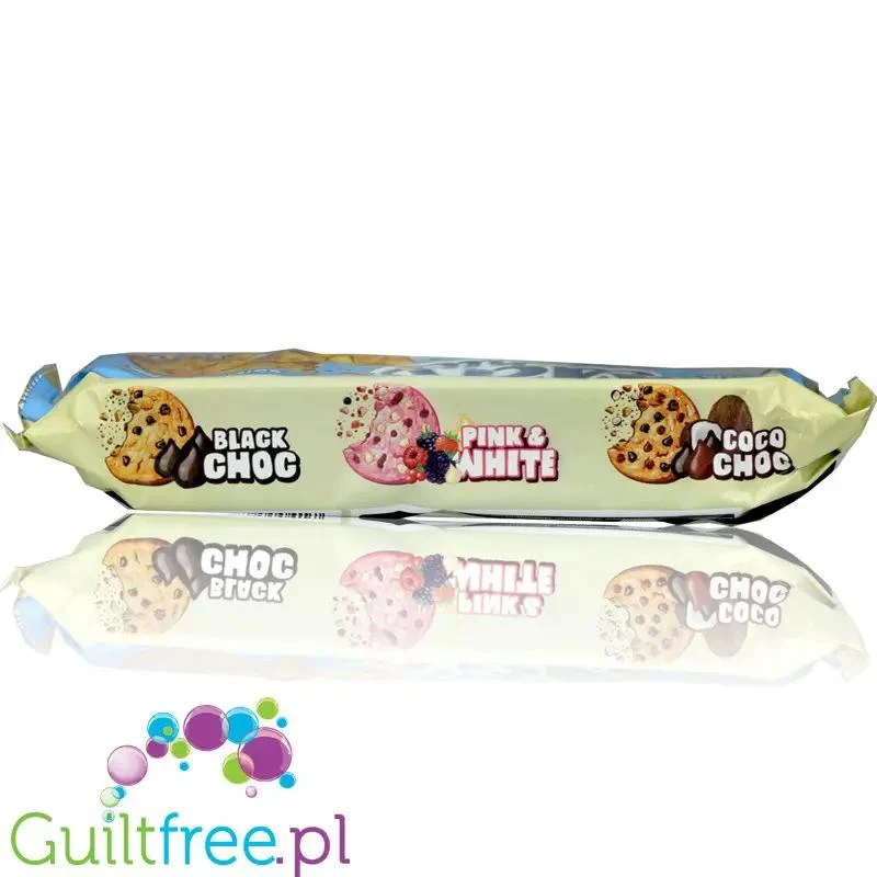 MAX Protein Cookies White Choc - białkowe herbatniki z białą czekoladą bez oleju palmowego z MCT