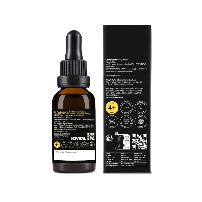 Zenement Vitamin D3 + K2 Drops, 50 ml
