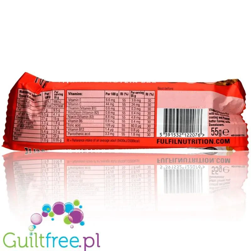 Fulfil Chocolate & Peanut Butter - baton białkowy z witaminami dla sportowców
