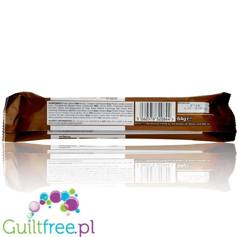 Phd Smart Salted Fudge Brownie - baton proteinowy bez cukru (Solony Karmel & Mleczna Czekolada)