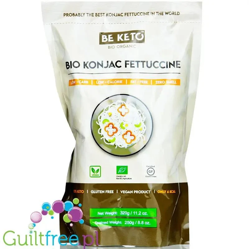BeKeto BIO Konjac Fettuccine - organiczny makaron shirataki