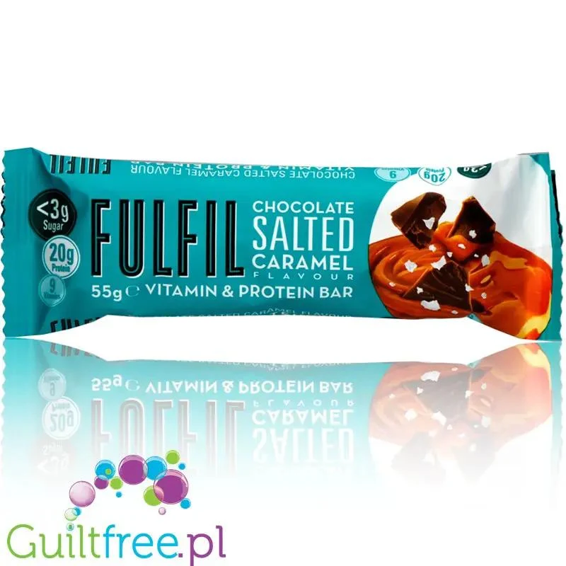 Fulfil Chocolate Salted Caramel baton proteinowy z witaminami (Solony Karmel & Mleczna Czekolada)