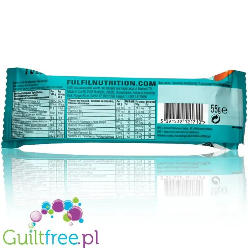 Fulfil Chocolate Salted Caramel baton proteinowy z witaminami (Solony Karmel & Mleczna Czekolada)
