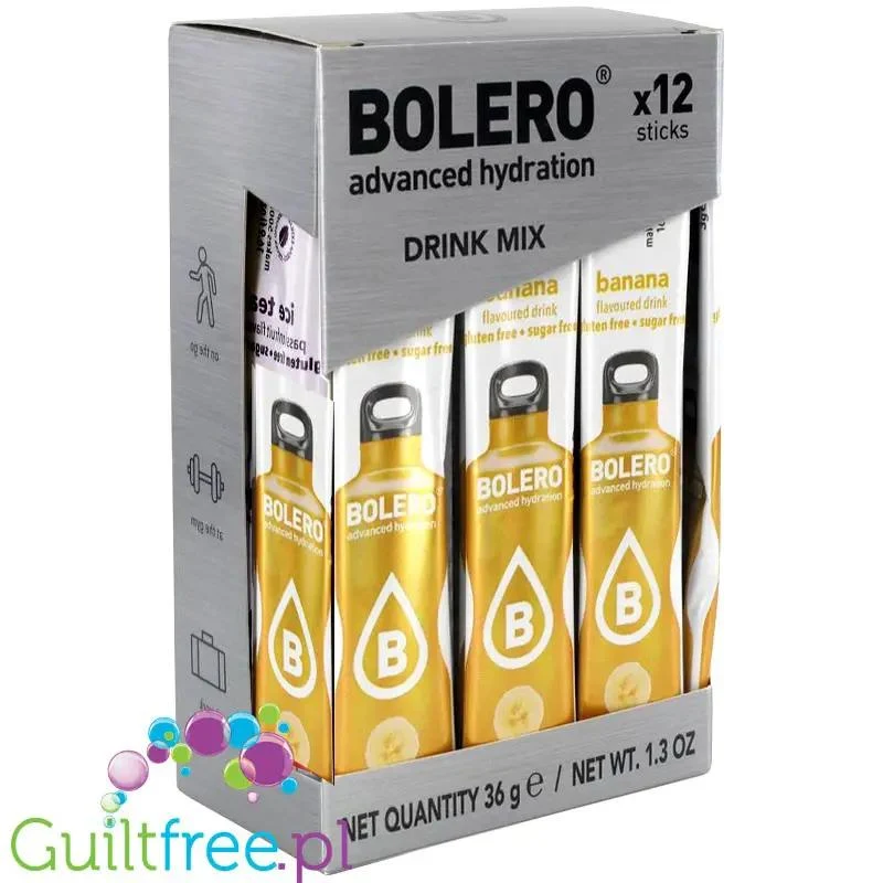 Bolero Sticks ze stewią, Banan, 12 saszetek na 6L
