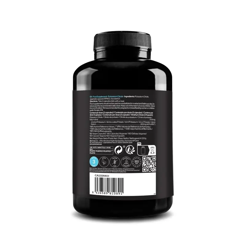 Zenement Potassium Citrate 2105 Mg, 180 vegan capsules