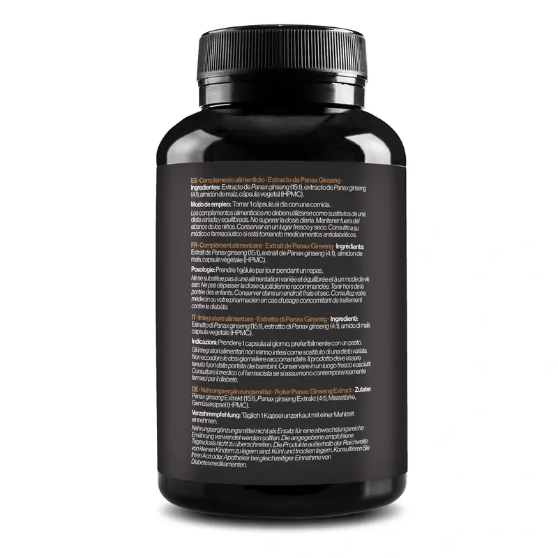 Zenement Korean Red Panax Ginseng Extract 120 vegan capsules
