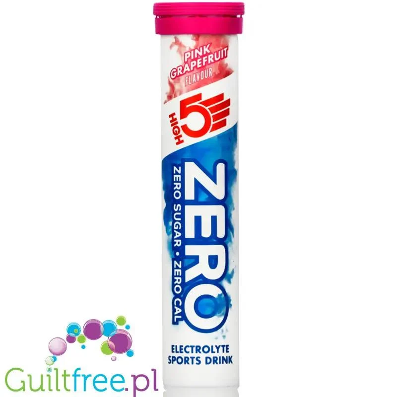 HIGH5 Zero Pink Grapefruit - elektrolity bez cukru w tabletkach, smak różowy grejfrut