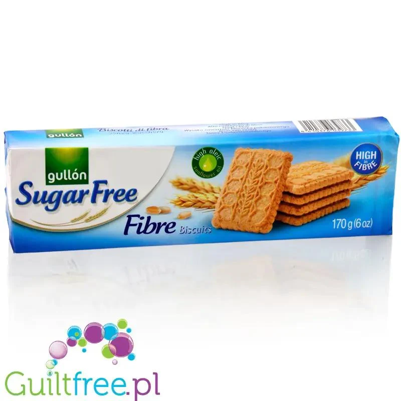 Gullón ZERO Fiber Biscuits pełnoziarniste herbatniki bez cukru, o wysokiej zawartości błonnika