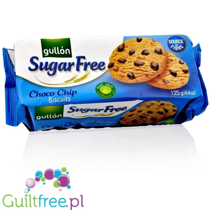 Gullón Choco Chip ZERO Ciastka bez cukru z kawałkami czekolady