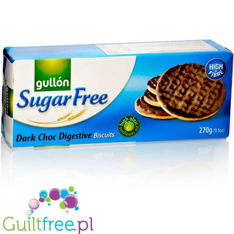 Gullón Zero Digestive herbatniki bez cukru z ciemną czekoladą