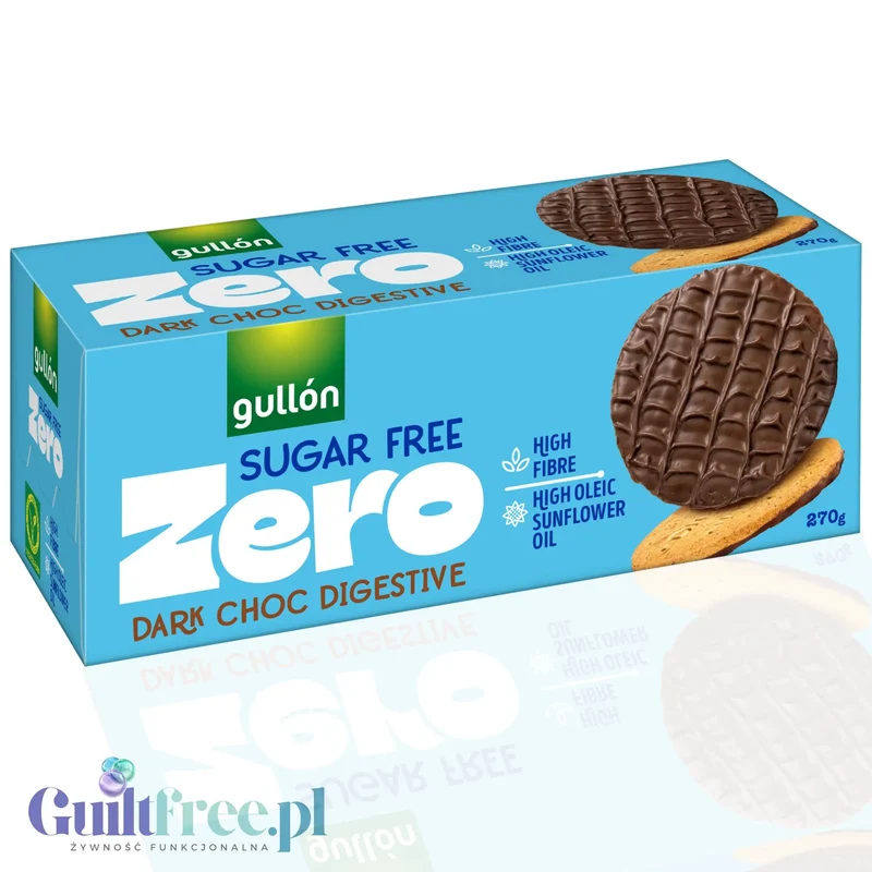 Gullón Zero Digestive herbatniki bez cukru z ciemną czekoladą