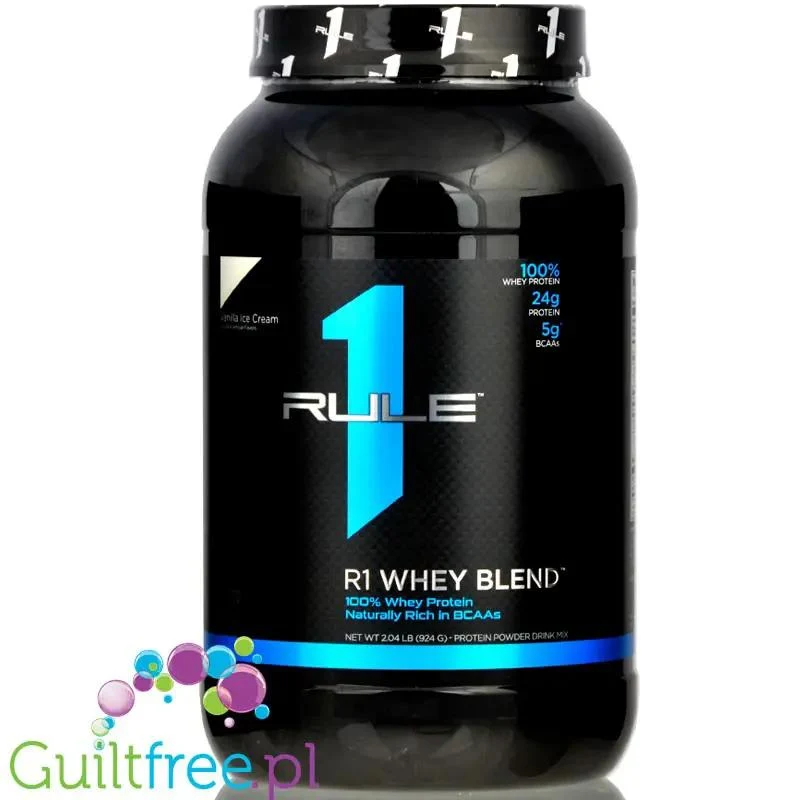 Rule1 R1 Whey Blend Vanilla Ice Cream - odżywka białkowa z WPI, WPH i WPC, 891g