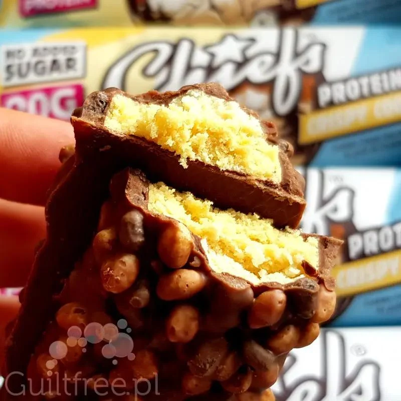 Chiefs Protein Bar Crispy Cookie - baton proteinowy, Ciasteczko & Mleczna Czekolada,20g białka & 200kcal