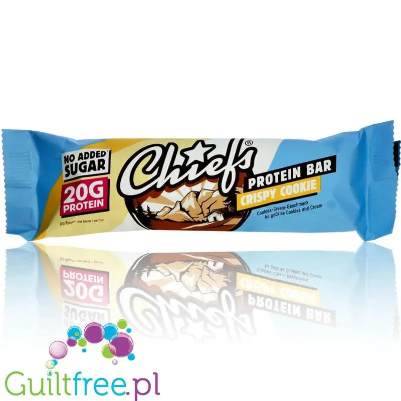 Chiefs Protein Bar Crispy Cookie - baton proteinowy, Ciasteczko & Mleczna Czekolada,20g białka & 200kcal