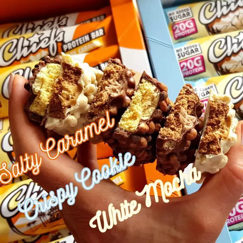 Chiefs White Chocolate Mocha - baton proteinowy, Kawa & Biała Czekolada,20g białka & 200kcal