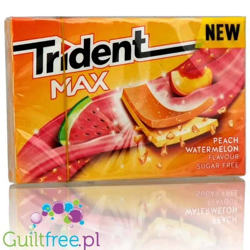 Trident Max Arbuz & Brzoskwinia guma do żucia bez cukru