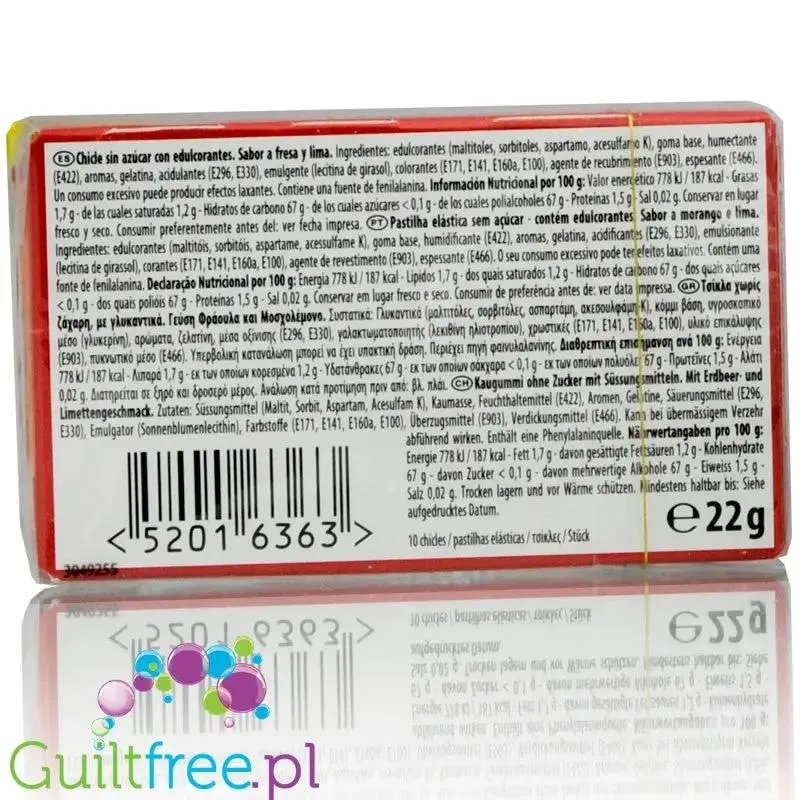 Trident Max Splash Strawberry Lime guma do żucia bez cukru