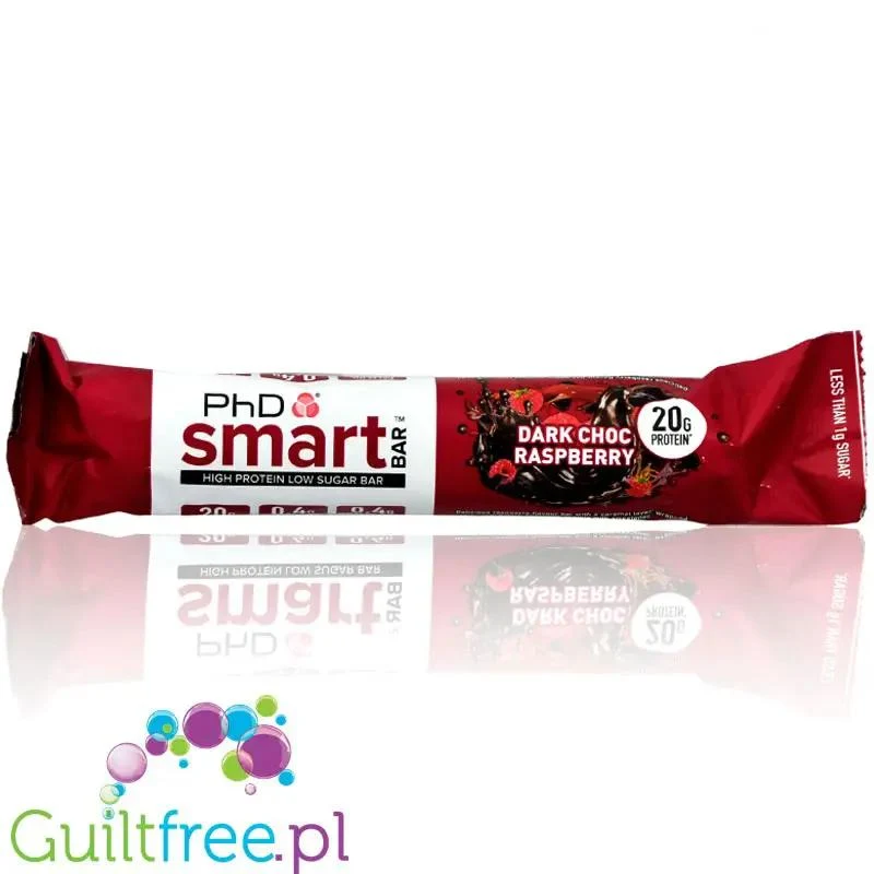 Phd Smart Dark Chocolate & Raspberry - baton proteinowy 0,4gcukru