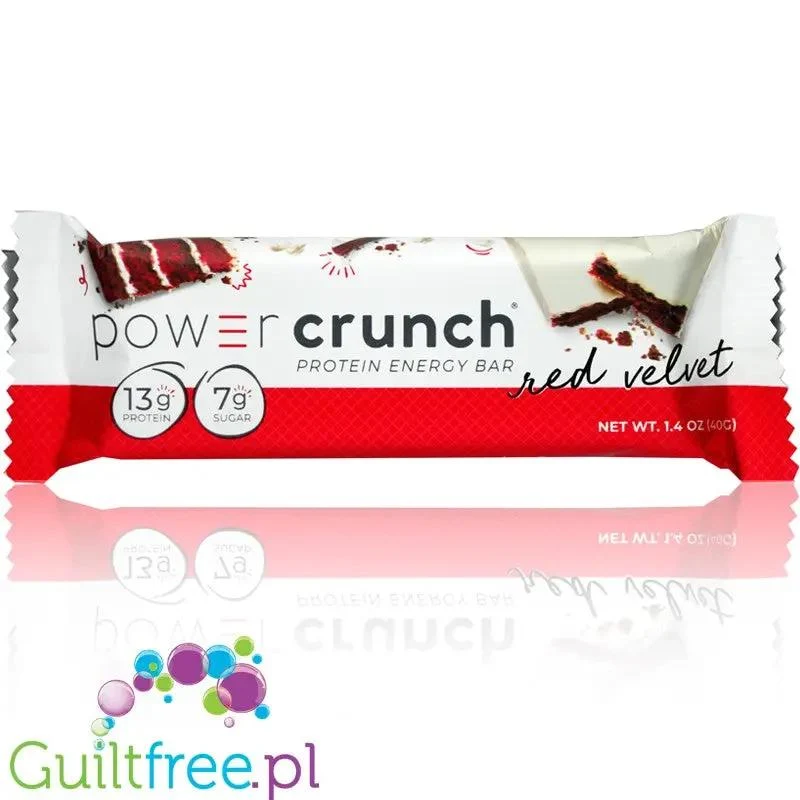 Power Crunch Red Velvet wafelek proteinowy z kremem