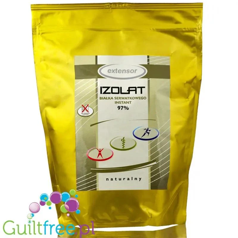 Extensor Izolat białka WPI 97%, 1kg, odżywka bez laktozy, soi i glutenu