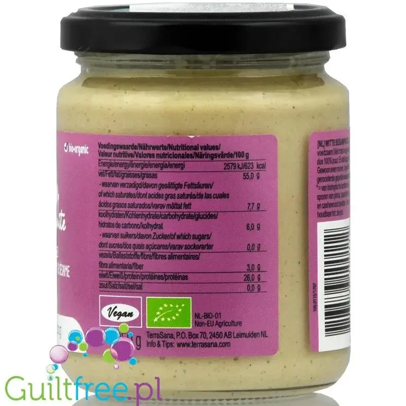 Terrasna Tahin White biała pasta sezamowa 100%