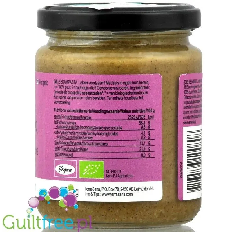Terrasana Tahin Dark ciemna pasta sezamowa 100%