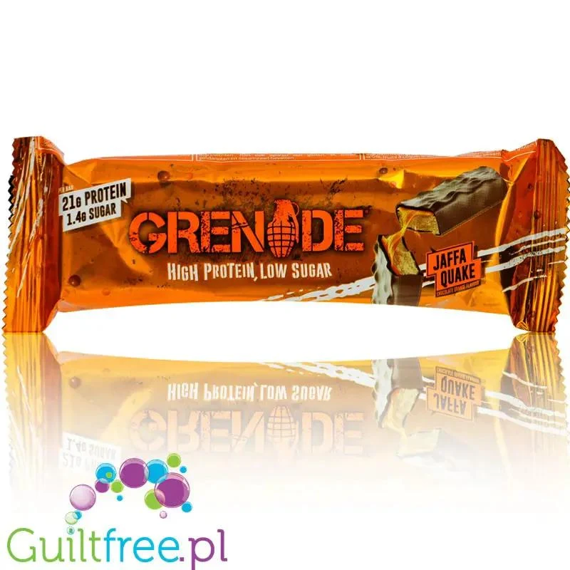 Grenade Carb Killa Jaffa Quake - baton proteinowy z karmelem i masą pomarańczową
