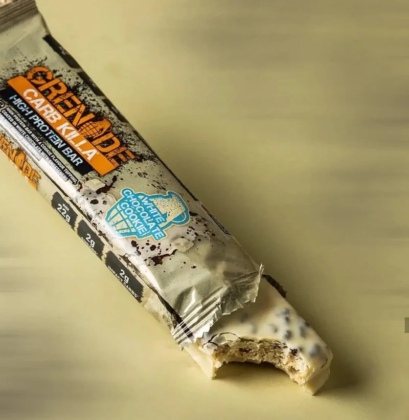 Grenade Carb Killa White Chocolate Cookie, baton białkowy bez cukru