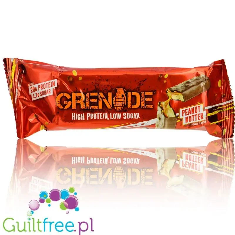 Grenade Carb Killa Peanut Nutter - baton proteinowy 20g białka, Czekolada, Karmel & Orzechy