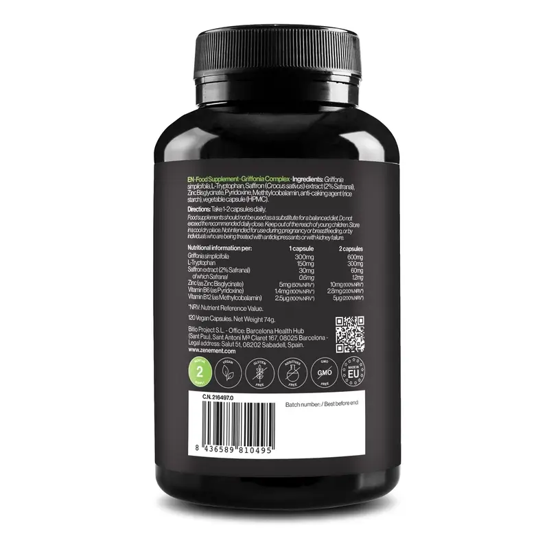 Zenement Griffonia Complex, 120 vegan capsules