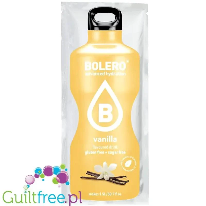 Bolero Drink Vanilla 9g - saszetka do napojów bez cukru ze stewią, smak waniliowy