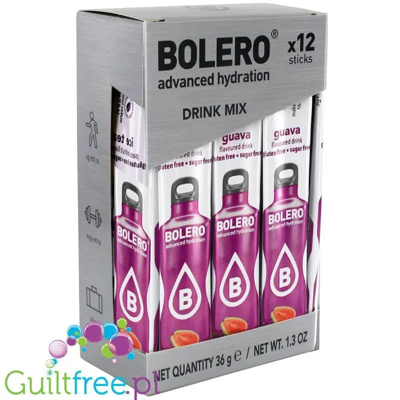 Bolero Sticks ze stewią, Guava, 12 saszetek na 6L