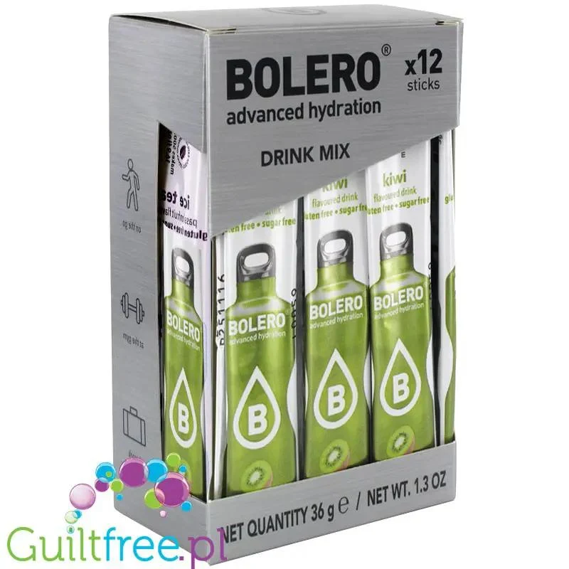 Bolero Sticks ze stewią, Kiwi, 12 saszetek na 6L