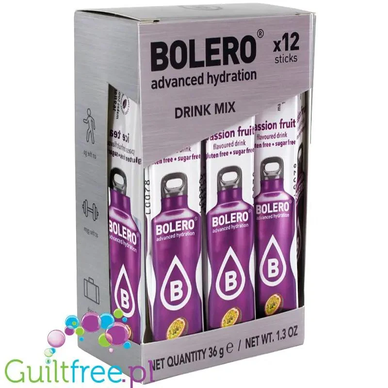 Bolero Sticks ze stewią, Marakuja, 12 saszetek na 6L