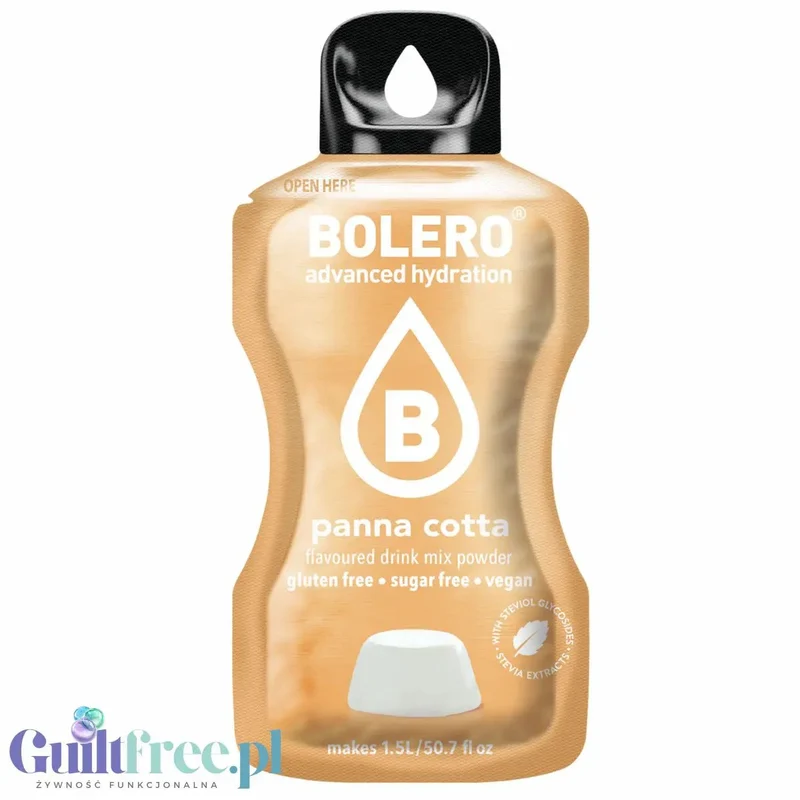 Bolero Drink Panna Cotta 9g - napój w saszetce bez cukru ze stewią, Panna Cotta