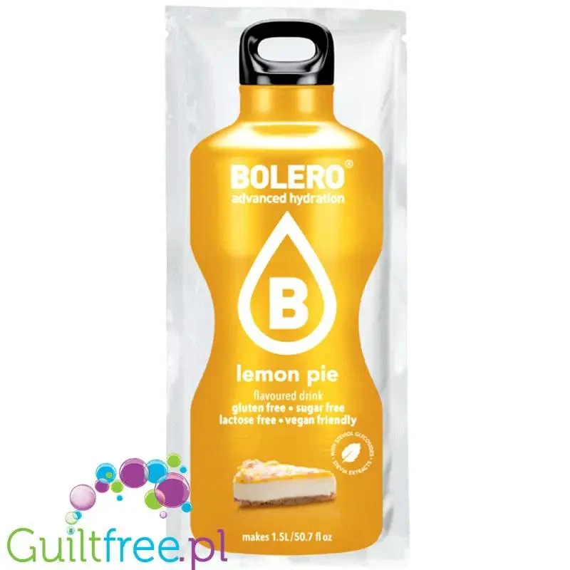Bolero Drink Lemon Pie 9g - napój w saszetce bez cukru ze stewią, Kremówka Cytrynowa
