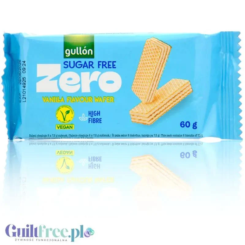 Gullón Zero Wafer Vanilla - wegańskie wafelki bez cukru z kremem waniliowym