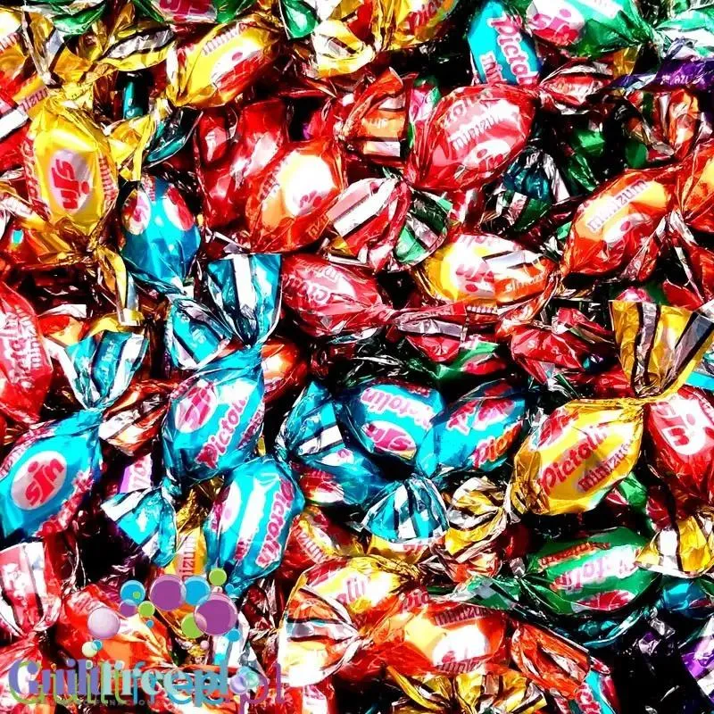 Pictolin Minizum 1kg - owocowe landrynki bez cukru, kolorowe, duże opakowanie