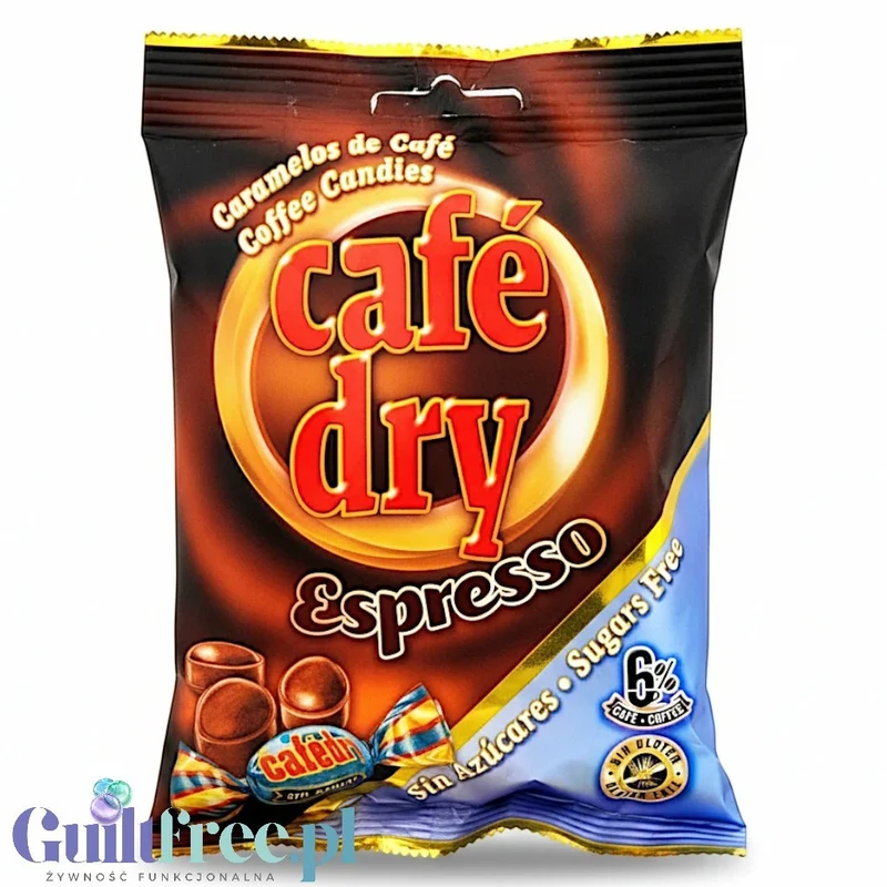 Pictolin Cafe Dry Espresso 65g - intensywnie kawowe cukierki bez cukru