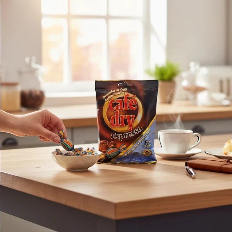 Pictolin Cafe Dry Espresso 65g - intensywnie kawowe cukierki bez cukru