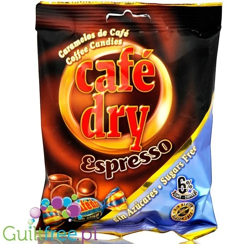 Pictolin Cafe Dry Espresso 65g - intensywnie kawowe cukierki bez cukru