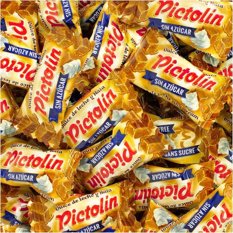Pictolin Caramels de Dulce de Leche 65g - śmietankowo-toffee cukierki bez cukru